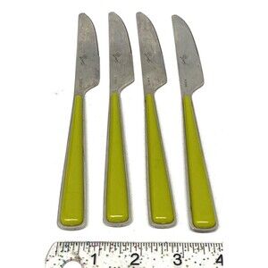 4-FIESTA Merengue Flatware, Lemongrass Green Dinner Knives